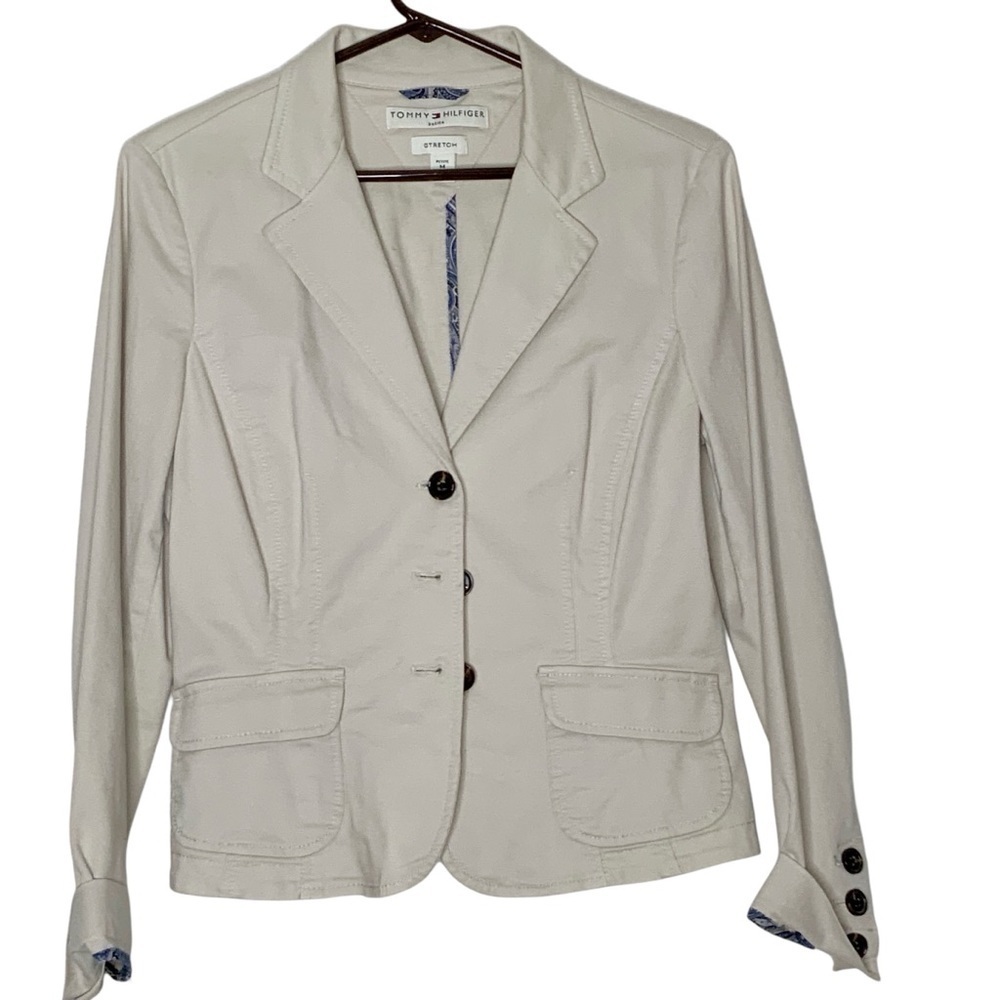 Tommy Hilfiger khaki blazer. Size Mp